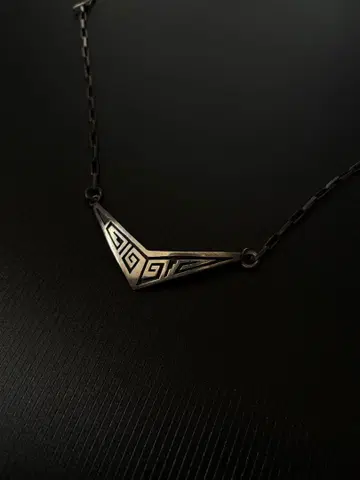 silver925 각인 있음 포피족 빈티지 부메랑 목걸이