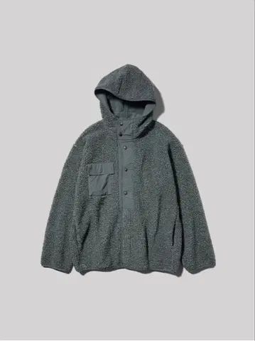 GU ENGINEERED GARMENTS 보아 플리스 스냅 후드티 M