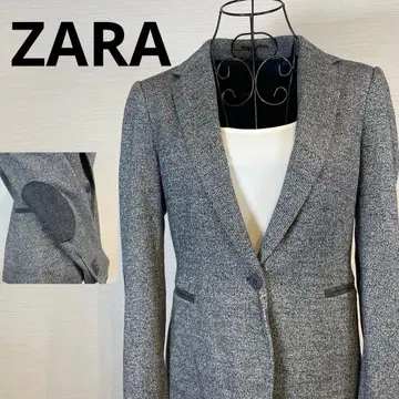 ZARA BASIC 테일러드 자켓 팔꿈치 패치 포함 깔끔한 그레이 812