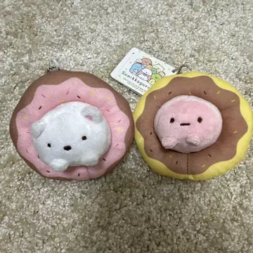 스미코구라시 도넛 마스코트 키체인 2개 세트