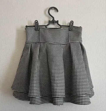 미셸 마카롱 슬림 레그 스커트 S 사이즈 하운드투스 체크 패턴