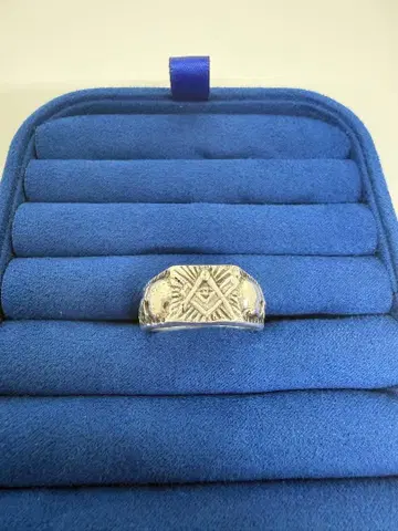 실버 925 프리메이슨 반지 / 호수 오더 가능 핸드메이드