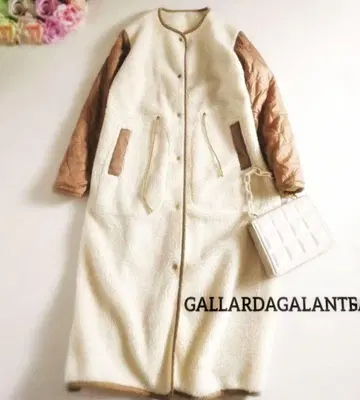 개럴개런트 이소재 절개 롱보아코트 FREE 사이즈