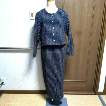 Fou FoReT 다크 그레이 스트라이프 셋업