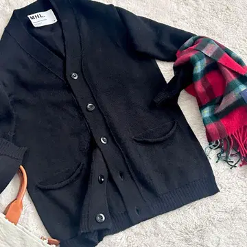 컨디션 최상 마가렛호웰 MHL 울 100V넥 가디건 블랙