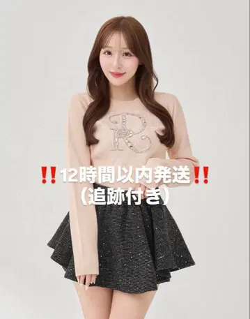 Darich 다리치 DR 비쥬 플라워 리브 니트탑 PNK