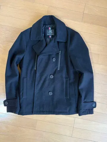 BEAMS HEART 블랙 피 코트 M