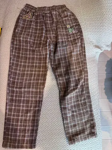 leftalone 체크 팬츠