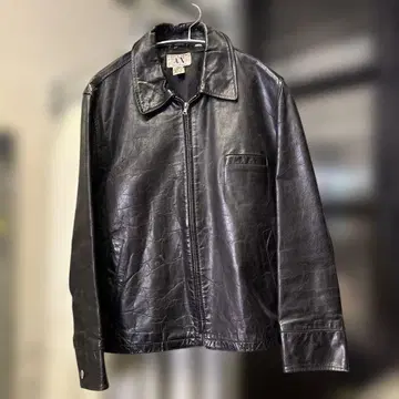 @ 아르마니 ARMANI 가죽 자켓 아우터 천연 가죽 블랙 M 남성용