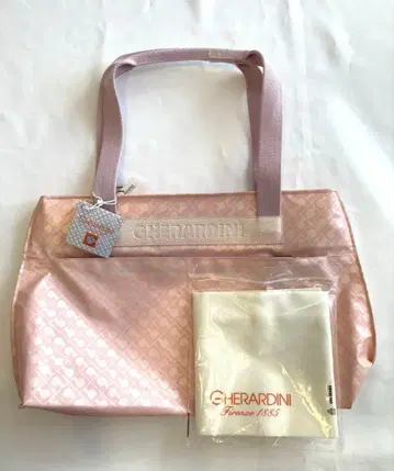 [ 새상품급 레어 컬러 ] 게라르디니 핑크 토트백 택 수납 가방 포함