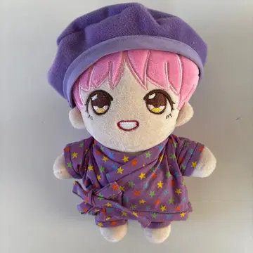 보라색 별 패턴 봉제 인형