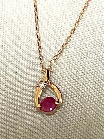 K10PG 루비 목걸이