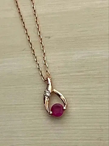 K10PG 루비 목걸이