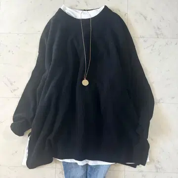 컨디션 최상* 스픽 앤 스팬 WASHABLE 미들 게이지 니트 크루넥