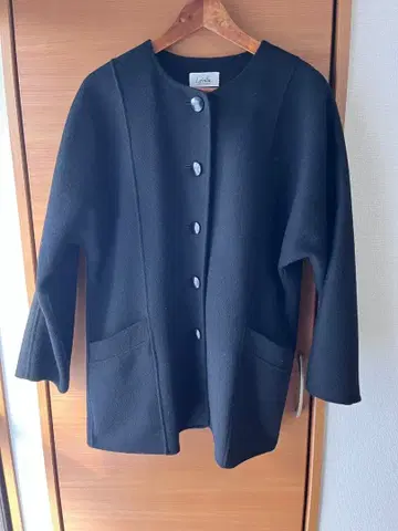 루비라 블랙 롱 코트 노카라 자켓 사이즈 11호 정도