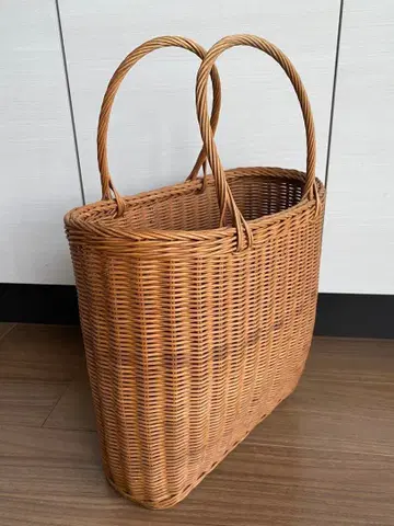 천연 소재 골동품 등나무 바스켓 라탄 바스켓 백 바스켓