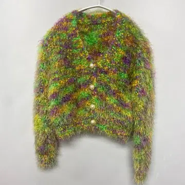 LAFFMO 믹스 컬러 기모 니트 가디건 한국 인기