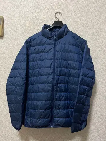 유니클로 울트라 라이트 다운 /L 네이비 블루 다운 90% 집업