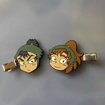 닌타마 란타로 식만류삼랑 선법사 이작 헤어 클립 2개 세트