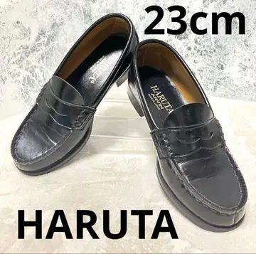 [ 상태 좋음 ] HARUTA 블랙 가죽 23cm