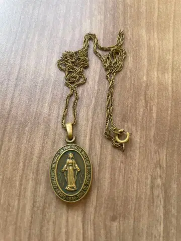 저널 스탠다드 빈티지 성모 마리아 메달 목걸이