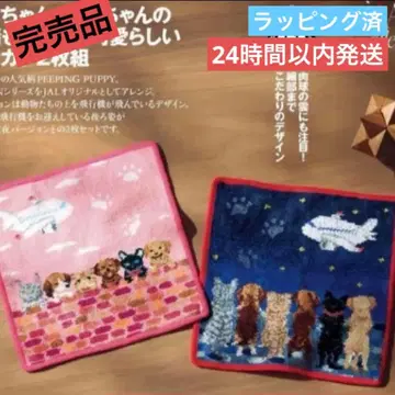 JAL 페이 핑 리틀 스카이 오리지널 손수건 세트