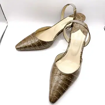 [ 하자품 ] 럭셔리 악어 패턴 스틸레토 펌프스