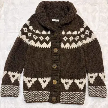 UPTIGHT by BRIGHT 카우친 니트 가디건 모 패턴