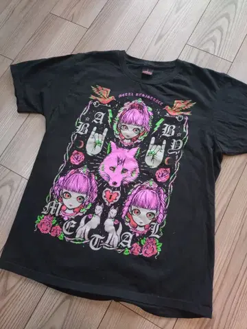 BABYMETAL 베이비메탈 그래픽T셔츠 L 블랙