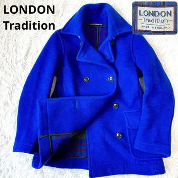 새상품급 런던 트래디션 피 코트 울 파랑 영국제 34