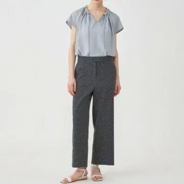 TOMORROWLAND 다이스 스트레치 스트레이트 팬츠 네이비 32