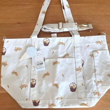 [ 미사용 새상품 ] 젤라피케 마더백 토끼 패턴