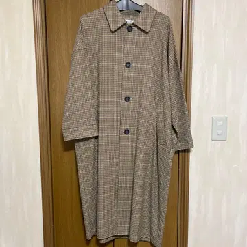 MOUSSY 체크 무늬 롱 코트 사이즈 1