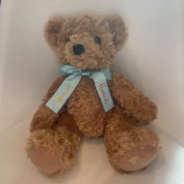 Harrods 봉제 인형 스카이블루 리본