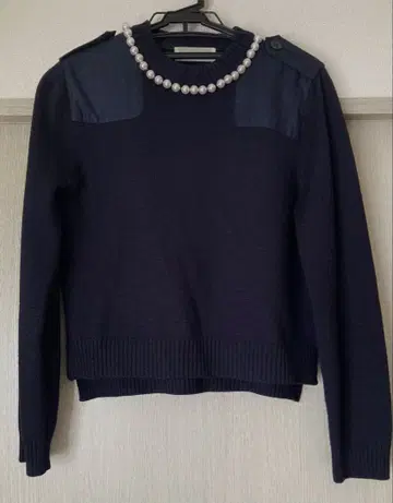 MUDEL WORK 네이비 니트 스웨터