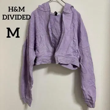 H&M DIVIDED [ M ] 라벤더 크롭 후드티 연보라