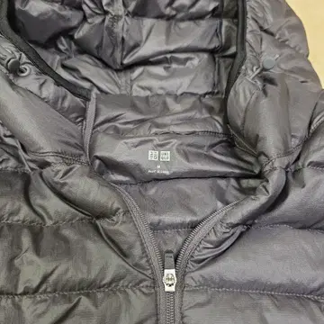 UNIQLO 후드 부착 다운 베스트 M 다크 그레이