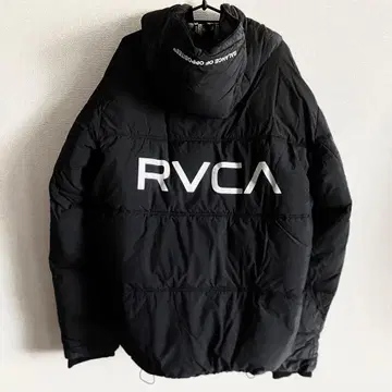 RVCA 후드 부착 다운 자켓 블랙 M