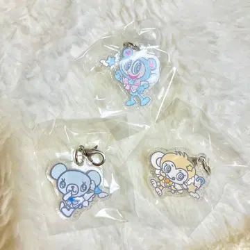 3개 세트 나루미야 캐릭터즈 엔젤 키라키라 미니 아크릴 참