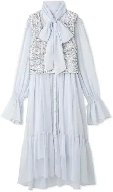 니트 베스트 세트 보타이 원피스 RWFO251084 FURFUR