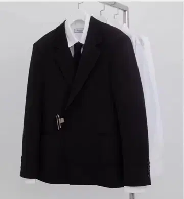 U자 락 테일러드 자켓 블랙 한국 남성용