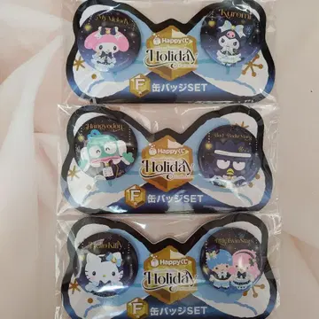 Happy 복권 홀리데이 컬렉션 캔뱃지 세트 산리오