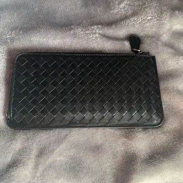 블랙 꼬임 디자인 소가죽 장지갑