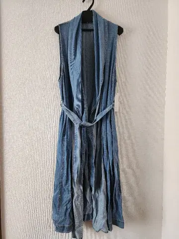 [ 새상품 ] AYANE 아얀 지레 롱 베스트 텐셀 데님