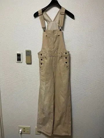 리바이스 레드 데님 오버롤 / S 베이지 루즈 와이드 y2k