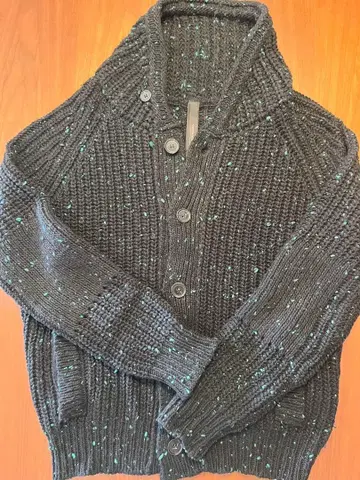 MESSAGERIE 네프 들어간 가디건 다크 이탈리아제 긴자 와코