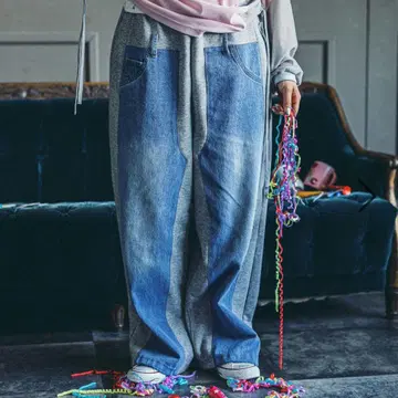 [MODE NORM CORE] 데님 패치워크 팬츠