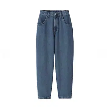 무인양품 나무 열매로 만든 카포크 혼방 데님 배럴 팬츠 라이트 블루 M