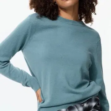 UNIQLO 100% 캐시미어 스웨터 XL 53 Green 미사용 새상품