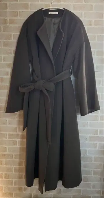 루즈 비프 롱 코트 벨트 포함